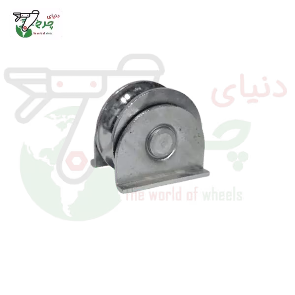 قرقره فولادی لبه خم میله گرد خور 60 میلی‌متر