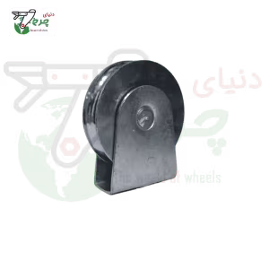 قرقره فولادی کفی 100 میلی‌متر با پایه ثابت 120 میلی‌متری