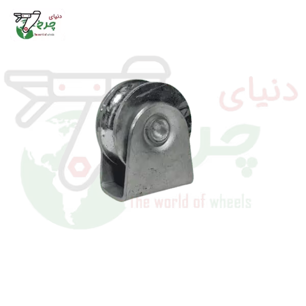 قرقره فولادی کفی 60 میلی‌متر با پایه ثابت 80 میلی‌متری