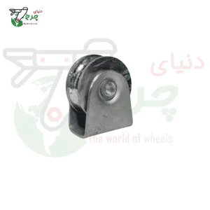 قرقره فولادی کفی 60 میلی‌متر با پایه ثابت 80 میلی‌متری