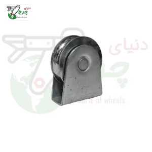 قرقره فولادی کفی 80 میلی‌متر با پایه ثابت 100 میلی‌متری