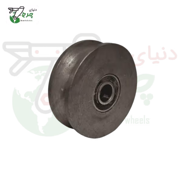 قرقره چدنی میله گرد خور قطر 80 میلیمتر | شفت 16 میلیمتر | درب سنگین صنعتی