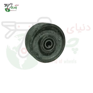 چرخ 10 سانتی‌متر تکی چدن روتراش بدون روکش لاستیک