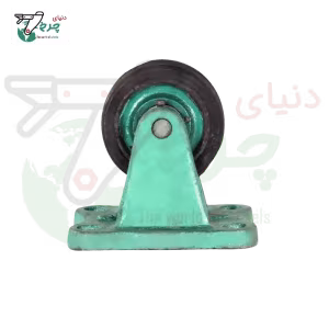 چرخ 10 سانتی‌متر ثابت چدن لاستیکی برای حرکت مستقیم
