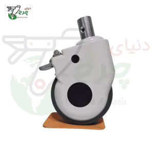 چرخ 12/5 پیمی قابدار ترمزدار قطر 125 میلی‌متر ظرفیت 100 کیلوگرم پیم 27