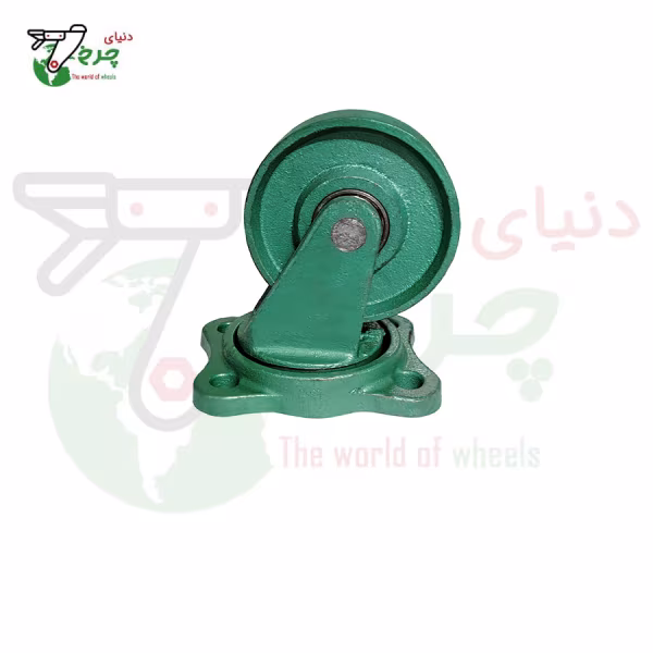 چرخ 13 سانت صنعتی چدن روتراش گردان