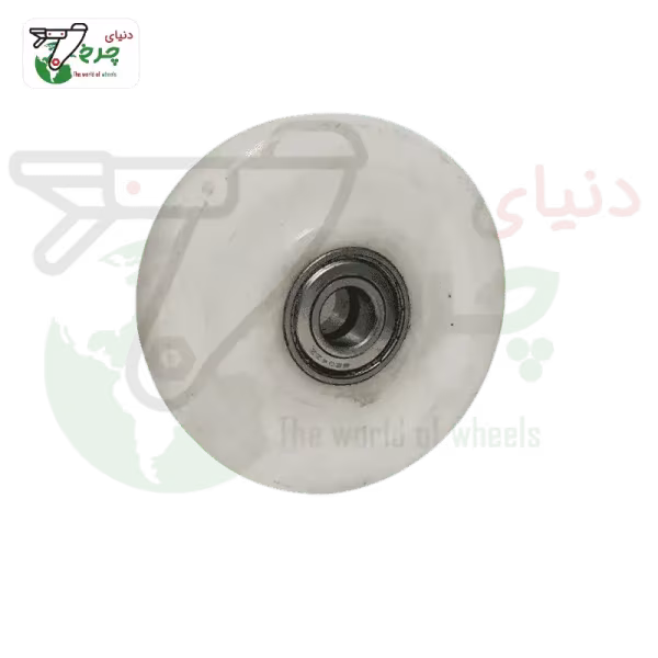 چرخ 13 سانتی‌متر تکی تفلون سفید با پایه چدنی قوی