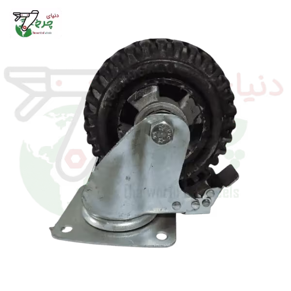 چرخ 160 میلیمتری دایکاست ترمزدار | ابرقدرت و ایمن برای تجهیزات سنگین
