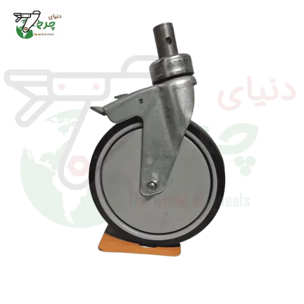 چرخ 20 ترمزدار پیمی بیمارستانی پارس قطر 200 میلی‌متر ظرفیت 150 کیلوگرم پیم 27