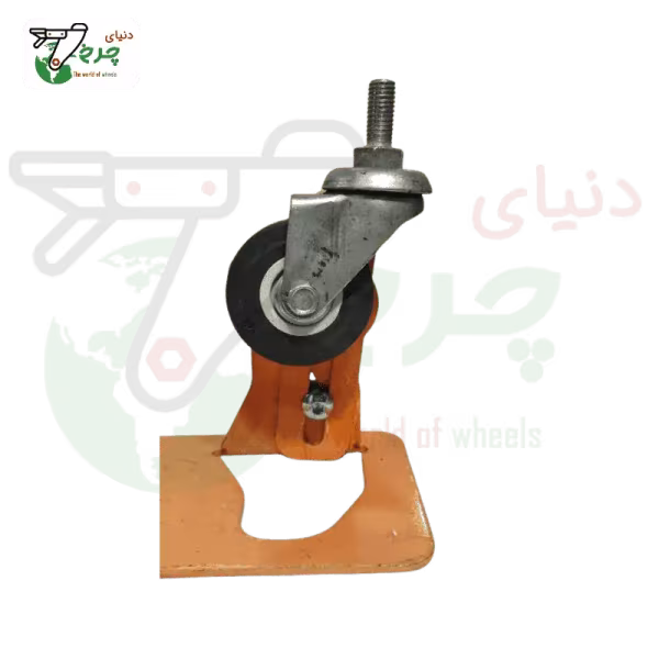 چرخ 50 گردان طوسی پیچ 10 قطر 50 میلی‌متر ظرفیت 30 کیلوگرم
