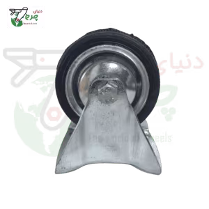 چرخ 75 میلیمتر ثابت ورقی مشکی | حرکت مستقیم طولی