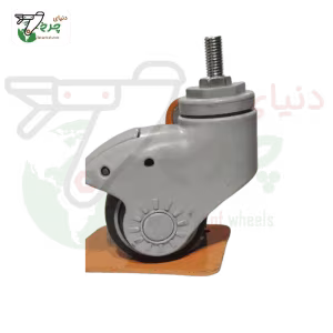 چرخ 7/5 گردان پیچی بیمارستانی پارس قطر 75 میلی‌متر ظرفیت 50 کیلوگرم پیچ 12
