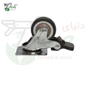 چرخ ترمزدار بلبرینگی قهوه‌ای قطر 50 میلی‌متر ظرفیت 40 کیلوگرم