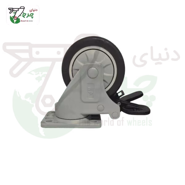 چرخ ترمزدار تمام پلاستیک هتلی سوپو قطر 100 میلی‌متر ظرفیت 75 کیلوگرم
