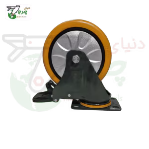 چرخ ترمزدار سوپر نارنجی بلبرینگی قطر 125 میلی‌متر ظرفیت 100 کیلوگرم