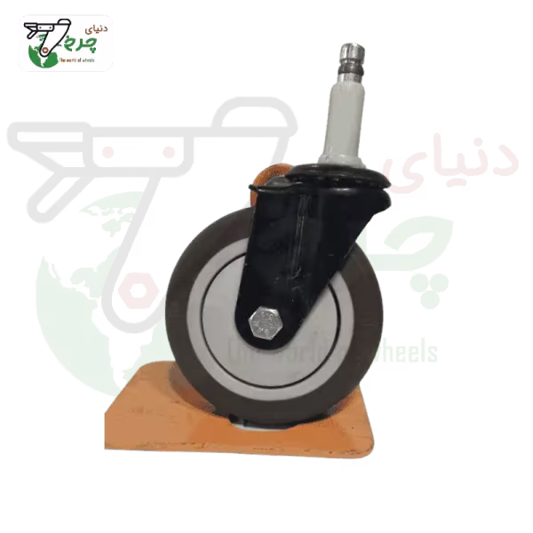 چرخ ترولی گردان پیمی بلبرینگی قطر 100 میلی‌متر ظرفیت 70 کیلوگرم