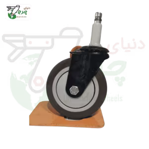 چرخ ترولی گردان پیمی بلبرینگی قطر 100 میلی‌متر ظرفیت 70 کیلوگرم