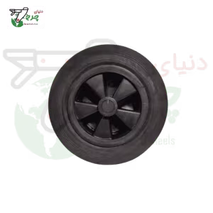 چرخ تک 20 سانتی‌متر زباله‌ای تمام پلاستیک با شفت 20 میلی‌متری