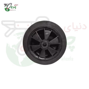 چرخ تک 25 سانتی‌متر کمپرسی تمام پلاستیک با شفت 25 میلی‌متری