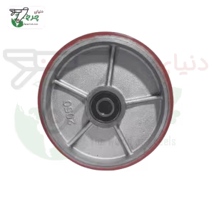 چرخ تک پلی اورتان 200 میلیمتر چدن | شفت 20 میلیمتر | تحمل 300 کیلو