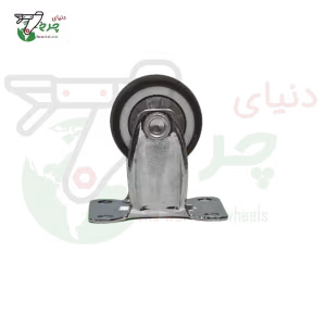 چرخ ثابت بلبرینگی قهوه‌ای قطر 25 میلی‌متر ظرفیت 15 کیلوگرم