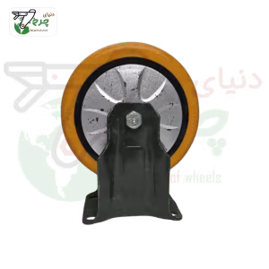 چرخ ثابت سوپر نارنجی بلبرینگی قطر 125 میلی‌متر ظرفیت 100 کیلوگرم