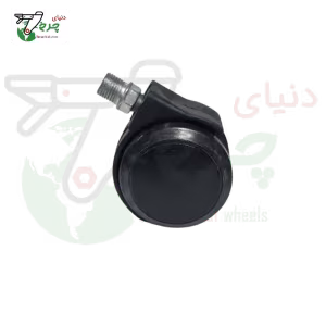 چرخ دوقلو پلاستیکی پیچ 12 درجه 1 دنده درشت قطر 40 میلی‌متر ظرفیت 50 کیلوگرم