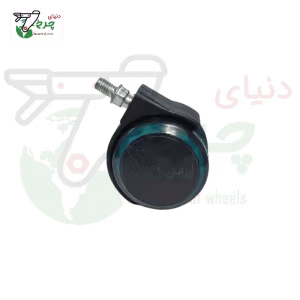 چرخ دوقلو پلاستیکی پیچ 8 درجه 1 قطر 30 میلی‌متر ظرفیت 35 کیلوگرم