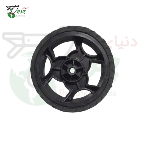 چرخ سبد خرید پلاستیکی پهن 120 میلیمتر | تحمل 90 کیلوگرم | پایداری بیشتر