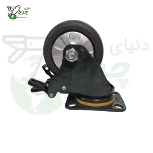 چرخ سوپو 100 میلیمتر ترمزدار کفی | تحمل 200 کیلو | نصب پیچی