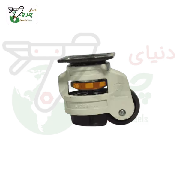 چرخ صنعتی جک استاپ گردان قطر 40 میلیمتر | تنظیم ارتفاع و جابجایی آسان