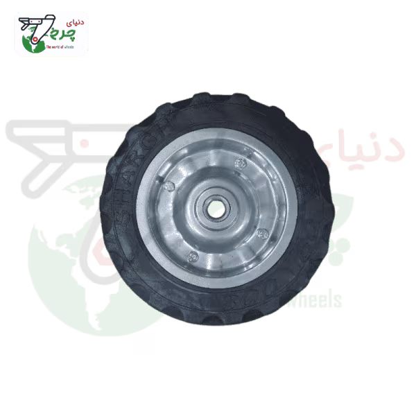 چرخ گاری 300 میلی‌متری لاستیکی آجدار (طرح تراکتوری) قدرتمند
