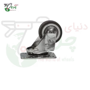 چرخ گردان بلبرینگی قهوه‌ای قطر 25 میلی‌متر ظرفیت 15 کیلوگرم