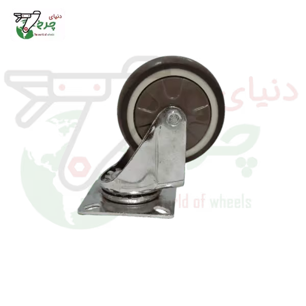 چرخ گردان بلبرینگی قهوه‌ای قطر 75 میلی‌متر ظرفیت 50 کیلوگرم