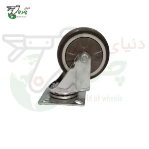 چرخ گردان بلبرینگی قهوه‌ای قطر 75 میلی‌متر ظرفیت 50 کیلوگرم