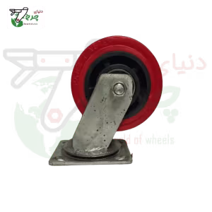 چرخ گردان پلی‌اورتان رینگ پلاستیک قطر 125 میلی‌متر ظرفیت 200 کیلوگرم