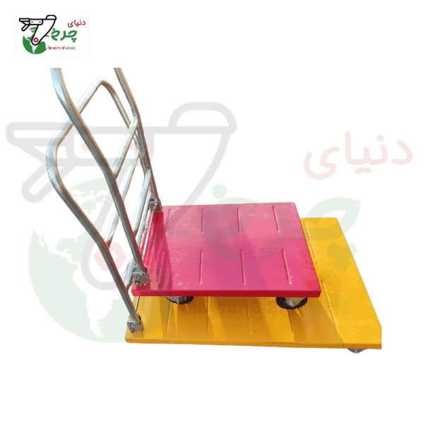گاری حمل بار تاشو بزرگ سایز 70 در 100 سانتیمتر با دسته تاشو